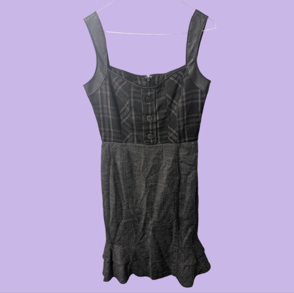 Bebe Sexy Plaid Wool Dress - US Size 6 - Picture 1 of 8